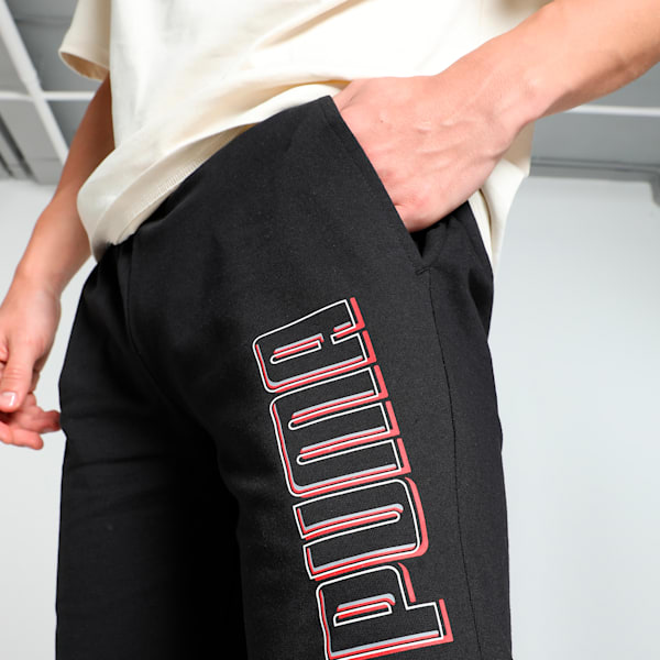 Men's Graphic Slim Fit 9" Shorts, PUMA Black, extralarge-IND